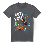 Smurfid Unisex T&auml;iskasvanute Gargamel & Azrael T-s&auml;rk S mitmev&auml;rviline