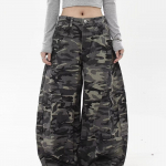 Unisex Ameerika Retro Kamuflaažiga Cargo P&uuml;ksid, Kevad/S&uuml;gis 2024, L&otilde;tv L&otilde;ige, Mitme Taskuga, Pesitud Stiil XL