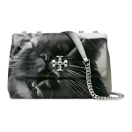 Tory Burch Kira Kassi Prindiga Magnetilise Kl&otilde;pskinnitusega Napa Nahast Crossbody &Otilde;lakott V&auml;ikesed Naiste Kotid Must 166208-021 Basic Set (Bag+Dust Bag)