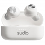 SUDIO T3 juhtmevabad k&otilde;rvaklapid mikrofoniga iOS Android ENC m&uuml;rasummutusega (Valge) K&otilde;rvasisene (Bluetooth 5.4 / / & &Uuml;hilduv) valge