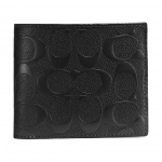 Coach 3-&uuml;hes rahakott 11 klassikaline monogrammiprindiga nahast minirahakott meestele must CR957-BLK Gift Box Set (Basic Set+Yellow Box)