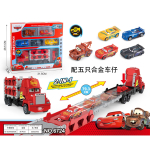 1:16 Pixar M&auml;nguautot 5 tk/komplekt Valatud Anime Lightning McQueen Mack Kokkupandav Platvormveoki Mudel Heliga Tuledega Interaktiivsed Kingitused red