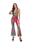 70ndate Retro Disko Hippie Halloweeni Kost&uuml;&uuml;m Laiad P&uuml;ksid, Hip Hop Laulja R&otilde;ivastus Extra Large