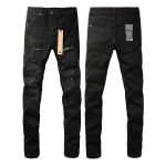 STREETRICH Ameeriklased High Street Trendikad Meeste teksap&uuml;ksid Madala v&ouml;&ouml;kohaga Venivad P&uuml;ksid Skinny N&ouml;&ouml;pkinnitusega Rebitud Retro Hoidvad P&uuml;ksid 38 black