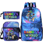 Dandy'S Maailm Tr&uuml;kitud Mood Laste Pliiatsikott Messengeri kott Kolmeosaline komplekt P&otilde;hikooli ja keskkooli kott no specification blue
