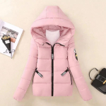 Talvejope Naistele Parkad Kapuutsiga L&uuml;hikesed Mantlid Naiste Parka Soe Paksenenud Jope L&otilde;tv Puuvillaga T&auml;idetud &Uuml;ler&otilde;ivad M roosa