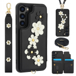 Nahkn&ouml;&ouml;riga Crossbody Rahakott Randmepael Telefonikott Samsung S25 S24 Plus S23 FE S22 Ultra A55 A54 A53 A35 A34 A15 A13 jaoks Kate For Samsung Galaxy S24+