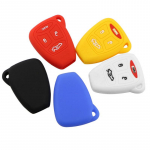 Silikoonist autov&otilde;tme &uuml;mbrise hoidik Jeep Compass Grand Cherokee Commande jaoks Chrysler 300 Aspen jaoks Dodge Dakota Durango jaoks white key case