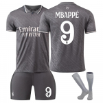 Real Madrid Mbappe Laste Spordivarustus Hall Jalgpallis&auml;rk Noorte Treeningus&auml;rk Hingav Kiiresti Kuivav Laste Jalgpallikomplekt 120-130 CM