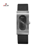 BELBI Retro Pika sihverplaadiga Naiste Kvartsikell Ehtne Nahkrihm Minimalistlik Ovaalne sihverplaat Kitsas Ristk&uuml;likukujuline korpus Elegantne Kleidi randmekell Kingitus naistele black
