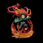 30cm Gk Kuju Tanjirou Kamado Pvc Tegevuskuju Tule draakon LED Valgusega Anime Kimetsu No Yaiba M&auml;nguasjad Figuras brown