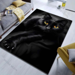 Mitmed suurused Musta Kassi Prindiga Vaip Muster Vaip elutuppa Magamistuppa Diivani Kodukaunistus Libisemisvastane P&otilde;randamatt Luksuslik Kingitus 80cm x 140cm white