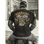 T-s&auml;rk 100% - V-Twin & Chopper mootori disain - M&auml;ssuline loosung seljal (Suurused S-3XL) - Vaba ja avar riietus mootorrattahuvilistele 5XL must