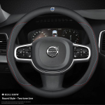 Auto nahast roolikatte kate Hingav libisemisvastane Kaitsekate Volvo Xc60 Xc90 V40 V60 S60 V50 V90 S80 C40 XC40 Rdesign CY0 jaoks black