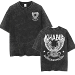 Khabib The Eagle Nurmagomedov Logo T-s&auml;rgid Mehed Naised High Street Gooti Klassikaline T-s&auml;rk Suvised Topid O-kaelusega L&uuml;hikeste varrukatega T-s&auml;rk S mitmev&auml;rviline