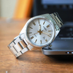 Casio Analoog H&otilde;bedane Metall MTP-1302D-7A1VDF Rihm Valge Meeste Kell / Roostevaba Teras, Klassikaline Kell, Ehtne Casio white
