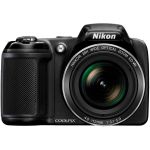 Nikon COOLPIX L340 digikaamera, must - 20,2 MP, 28x optiline suum, 3,0-tollise LCD-ekraaniga must