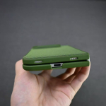 Uue kootud kangamustriga magnetiline telefonikarp iPhone Duo jaoks koos esiklaasi karastatud klaasiga Magsafe juhtmevaba laadimise jaoks iPhone Duo roheline