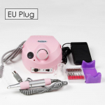 1 komplekt Professionaalne kuldne roosa elektriline k&uuml;&uuml;nepuuriviil Masina Art Salongi manik&uuml;&uuml;ri pedik&uuml;&uuml;ri komplekti t&ouml;&ouml;riist US Plug roosa