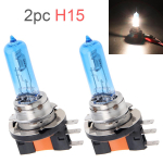 2tk 12V H15 15/55W 6000K valge tuli &uuml;lihea auto ksenoonhalogeenlamp Auto esitule udupirn