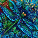 Rhinestones Teemantmosaiik Kingitus Teemanttikandid Teemantmaal V&auml;rviline Dragonfly Diamond 30x30CM