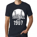 Meeste vintage T-s&auml;rk Graafiline T-s&auml;rk Softball aastast 1967 merev&auml;e XS kuristik