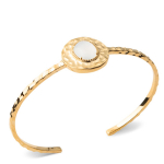 Les Tr&eacute;sors De Lily [Q8429] - kullatud k&auml;ev&otilde;ru  Cleopatra  valge kuld - 58 mm - 18x18 mm valge