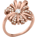 Bague plaqu&eacute; or 'Sissi' blanc ros&eacute; (gold pink) - 18 mm 54 valge