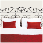 Les Tr&eacute;sors De Lily [N6542] &ndash; sepistatud peatsi kleebis &ndash; 155x68 cm must