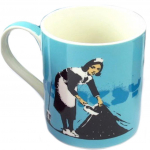 Les Tr&eacute;sors De Lily [Q8813] &ndash; portselankruus 'Banksy' t&uuml;rkiissinine (Camden maid) - 90x85 mm t&uuml;rkiissinine