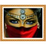 5D teemantmaalid Ristpistes pildid kividest n&auml;put&ouml;&ouml; Teemantk&auml;sit&ouml;&ouml; Maskides naine 20X30CM