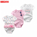 Vasts&uuml;ndinud beebi poiste t&uuml;drukute riided Kiddiezoom puuvillased O-kaelusega l&uuml;hikeste varrukatega beebip&uuml;ksid 9M