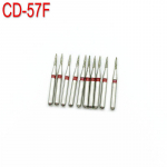 10 tk Dental Diamond Burs Hambapoleerimispurk suure kiirusega k&auml;siinstrumendi peene FG 1,6 mm CD-57F hambaravi materjali jaoks