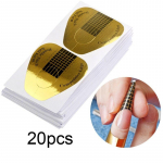 20 tk kuldne k&uuml;&uuml;nte vormid k&uuml;&uuml;nte pikendamise vorm Nail Art Building Kleebis Nail Art Tool