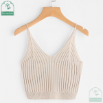 Moodne naiste suvine p&otilde;hiline seksikas rihmaga varrukateta Racerback Crop k&otilde;rge kvaliteediga One Size