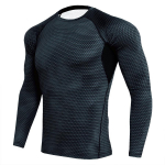 Meeste liibuvad treeningud Spordiriided Fitness Jooksmine Pikkade varrukatega s&auml;rgid T-s&auml;rgid S valge