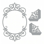 Metalli l&otilde;ikamise stantsid Scrapbooking &scaron;abloon Die Cuts kaardi reljeef DIY fotoalbumi ovaalne raam malli &scaron;abloon silver