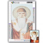 5D DIY Raam Teemanttikunsti Tikand Ristpiste Vanaisa Pilt Teemantmosaiik Religioossed Portreed Teemantmaal K&auml;sit&ouml;&ouml; Seinakunst Full Round 20x40CM