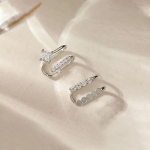 ANENJERY as&uuml;mmeetrilised mittetorkivad k&otilde;rvaklambrid naistele, tsirkoonist k&otilde;rvamanseti klamber ilma l&auml;bitorkamiseta Jewerly