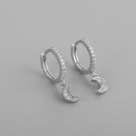 ANENJERY Moon CZ Hoop k&otilde;rvar&otilde;ngad naistele Trendikas moepeo kullast ehtekink