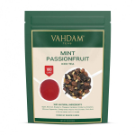 Piparm&uuml;ndi ja kannatusviljaga tee (100 g), Piparm&uuml;ndi-passionivilja j&auml;&auml;tee, VAHDAM
