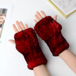 Uued naiste 100% ehtsast ehtsast kootud rexi j&auml;nese karusnahast labakindad talvesoojad daamile p&auml;ris karusnahast s&otilde;rmedeta kindad K&auml;sitsi valmistatud kootud karusnahast labakindad 09