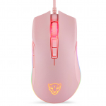 Motospeed V70 USB juhtmega m&auml;nguhiir RGB hiir Ergonoomiline disain 8-k&auml;iguline reguleeritav DPI lai roosa