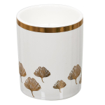 Les Tr&eacute;sors De Lily [A3494] - keraamiline l&otilde;hnak&uuml;&uuml;nal 'Ginkgo Biloba' kuldne valge - 9x8 cm (valge orhidee) kuld