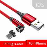 Essager 540 p&ouml;&ouml;rlev magnetkaabel 3A kiirlaadimise mikro-USB-t&uuml;&uuml;pi C-kaabel iPhone'i Xiaomi magnetlaadija telefoni andmesidejuhtme jaoks 1M iOS