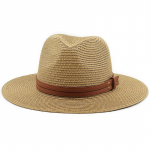 Unisex kevad- ja suvine Panama m&uuml;ts kollase v&ouml;&ouml;ga aksessuaarid Straw Bowler Hat Beach hingav vabaaja dž&auml;ssim&uuml;ts &otilde;lgk&uuml;bar meestele 59CM