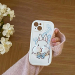 3D Cute Cartoon Rabbit Ins Bow Bunny Silikoonist pehme telefoni&uuml;mbrise kate iPhone 14 Pro Max Plus 13promax 12 11 Promax Back Capa jaoks for iphone 11