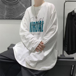 Meeste pikkade varrukatega T-s&auml;rgid Graafilise kirjaga T-s&auml;rgid Moebr&auml;ndi t-s&auml;rgid meestele Meeste r&otilde;ivad Vabaaja T-s&auml;rgid Meeste Suvine Korea Retro M must