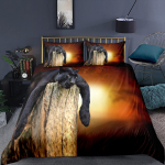 3D k&otilde;rglahutusega digitaalse prinditud voodipesukomplekt loomade tekk ja padjap&uuml;&uuml;r AU/EL/US/UK/DE t&auml;issuuruses kodukaunistus AU Super King 240x270cm