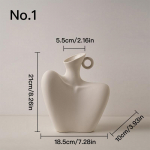 Kunstiline kehavaas Keraamiline h&uuml;dropooniline vaas Lilleseade Kodukaunistused T&ouml;&ouml;laua kaunistused No.1